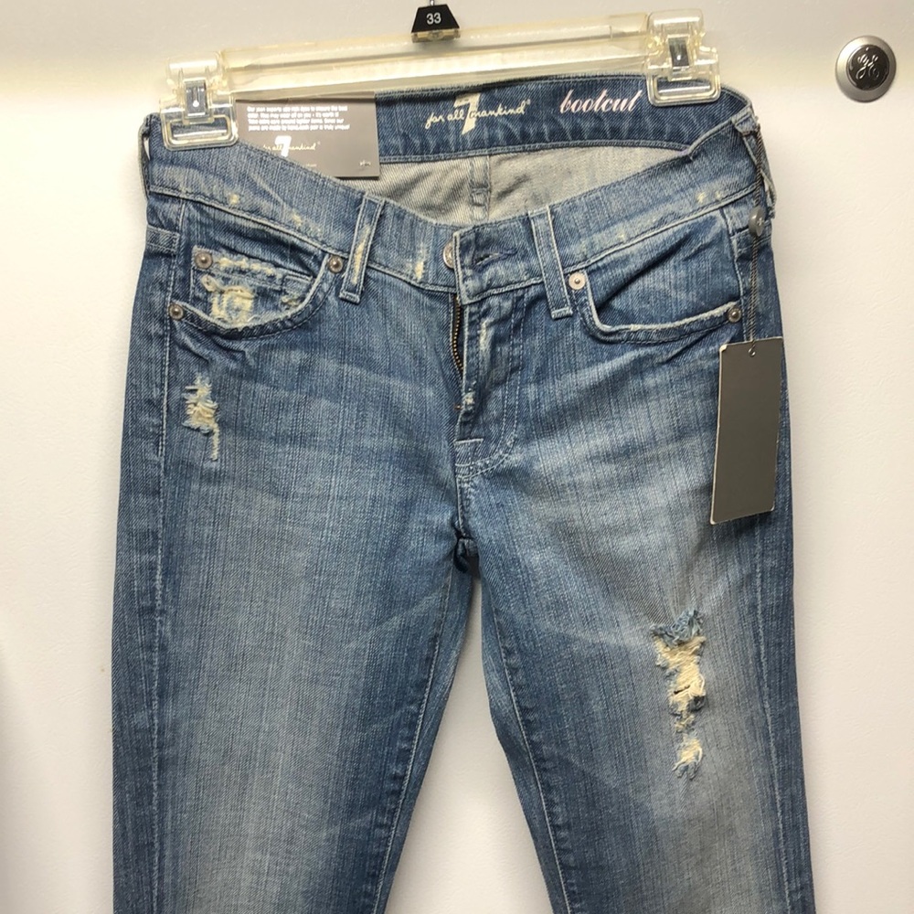NWT 7 for all mankind distressed bootcut jeans